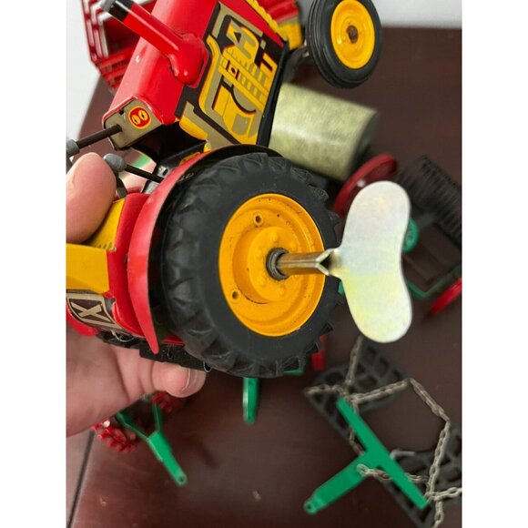 Vintage Lot 8 Czech Tin Toy Motorized Farm TRACTOR Pavok Nachod Argo Zetor Zin - Picture 2 of 16